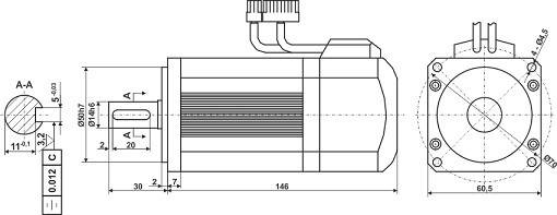 Pachet driver + servomotor brushless 0.4kW / 2.8A